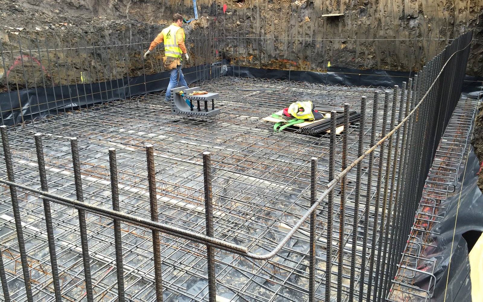 Basement reinforcement and rebar installation for cinema room — Tyne View House Northumberland