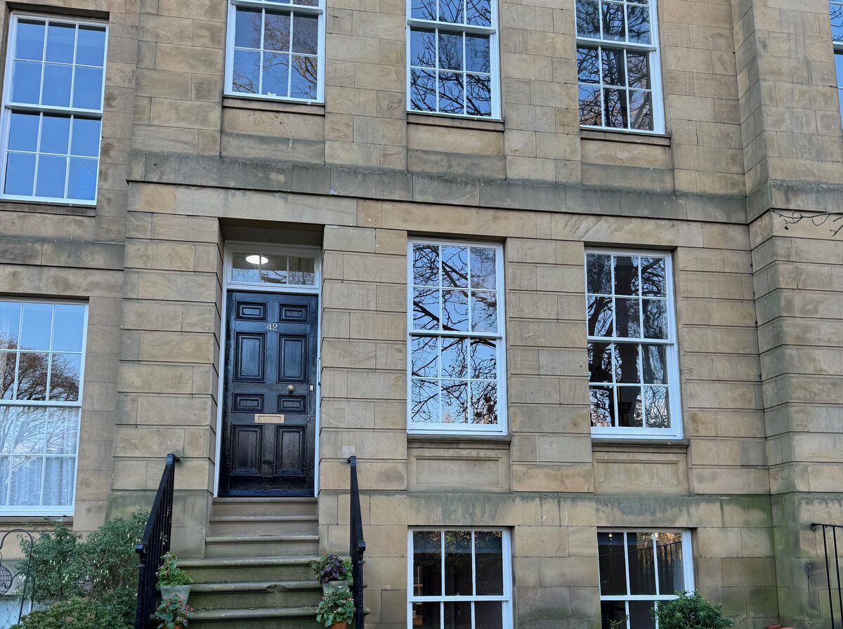 Grade I listed Georgian terrace facade — Leazes Terrace, Newcastle upon Tyne