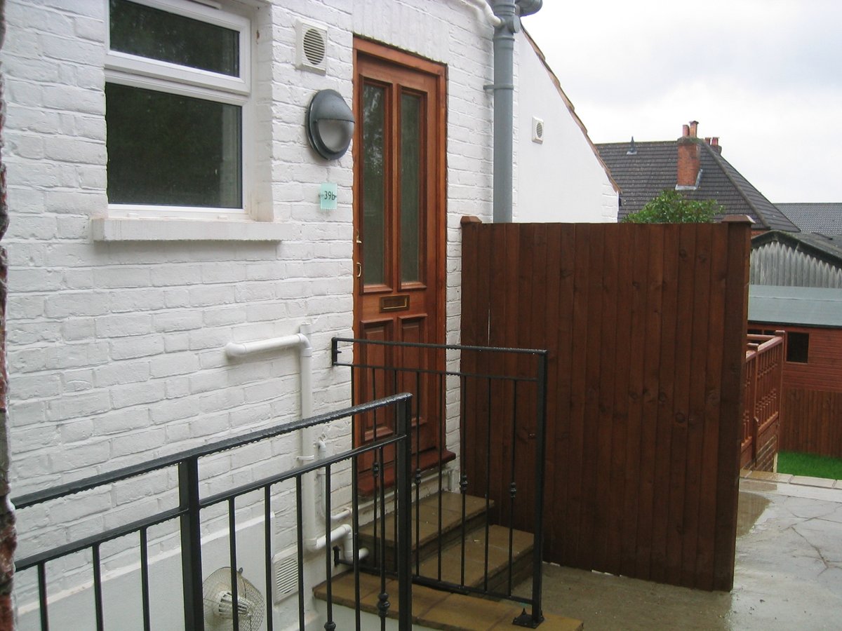 Side entrance to converted ground-floor flat — Springfield Road, Guildford TV-featured conversion